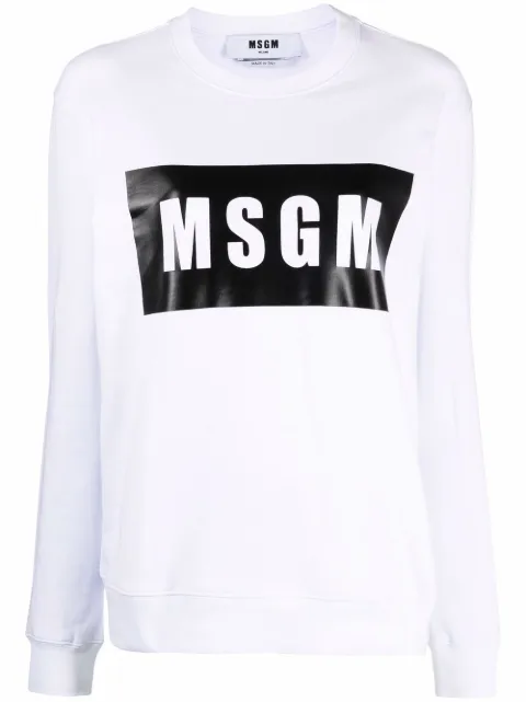 MSGM sudadera con logo estampado