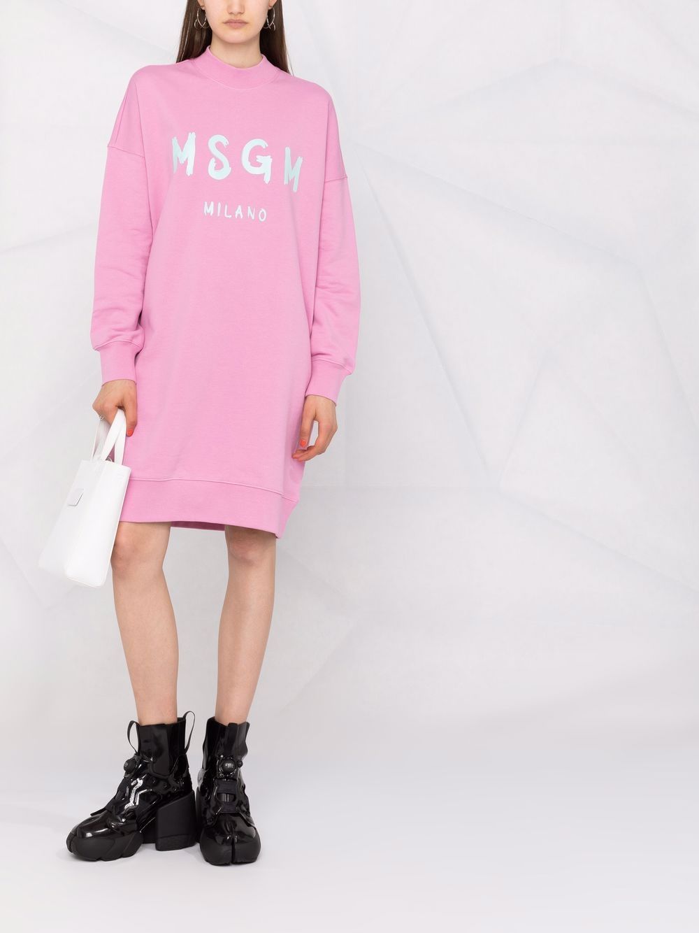 фото Msgm платье-свитер с логотипом