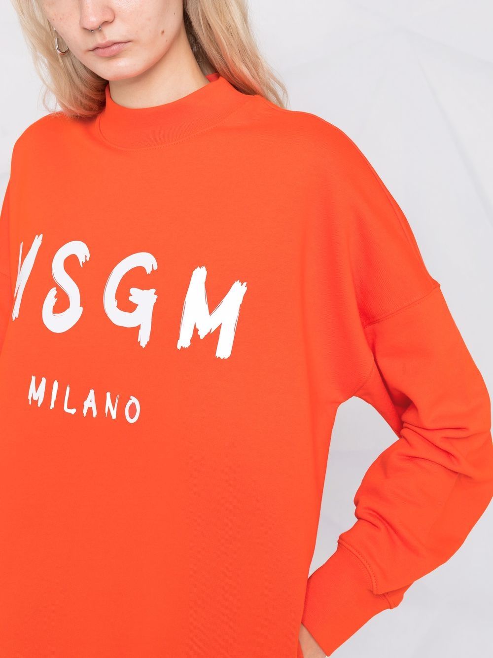 фото Msgm платье-свитер с логотипом