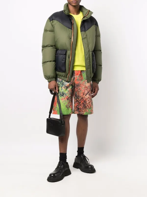 2 tone puffer jacket