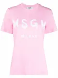 MSGM logo-print short-sleeved T-shirt - Pink