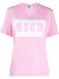 MSGM logo-print cotton T-shirt - Pink