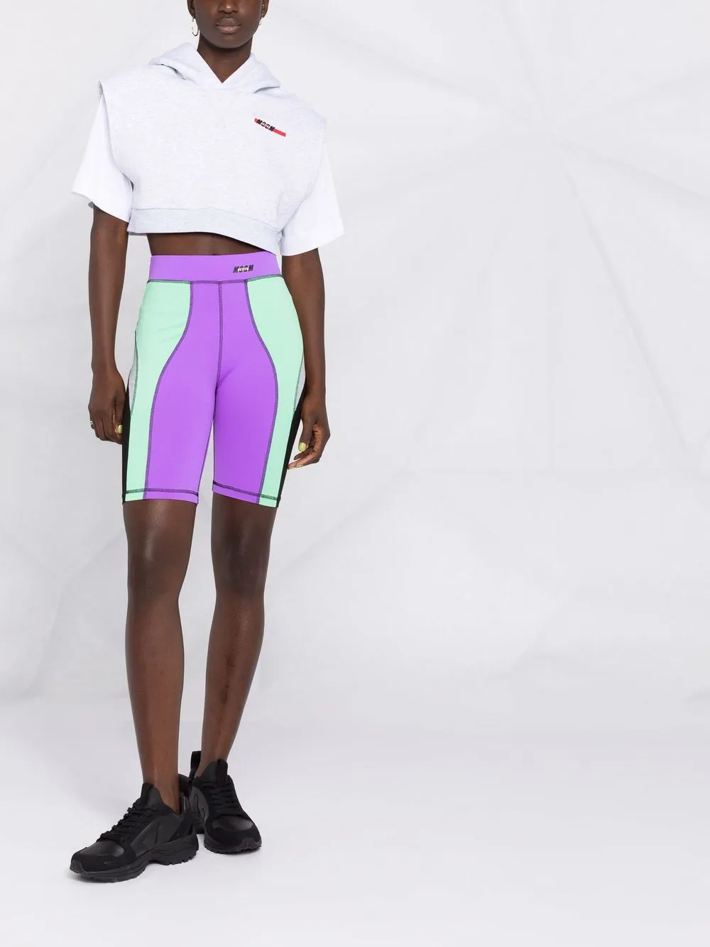 фото Msgm шорты в стиле колор-блок