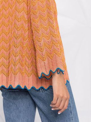 zigzag-woven scalloped top展示图