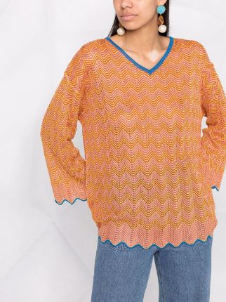 zigzag-woven scalloped top展示图