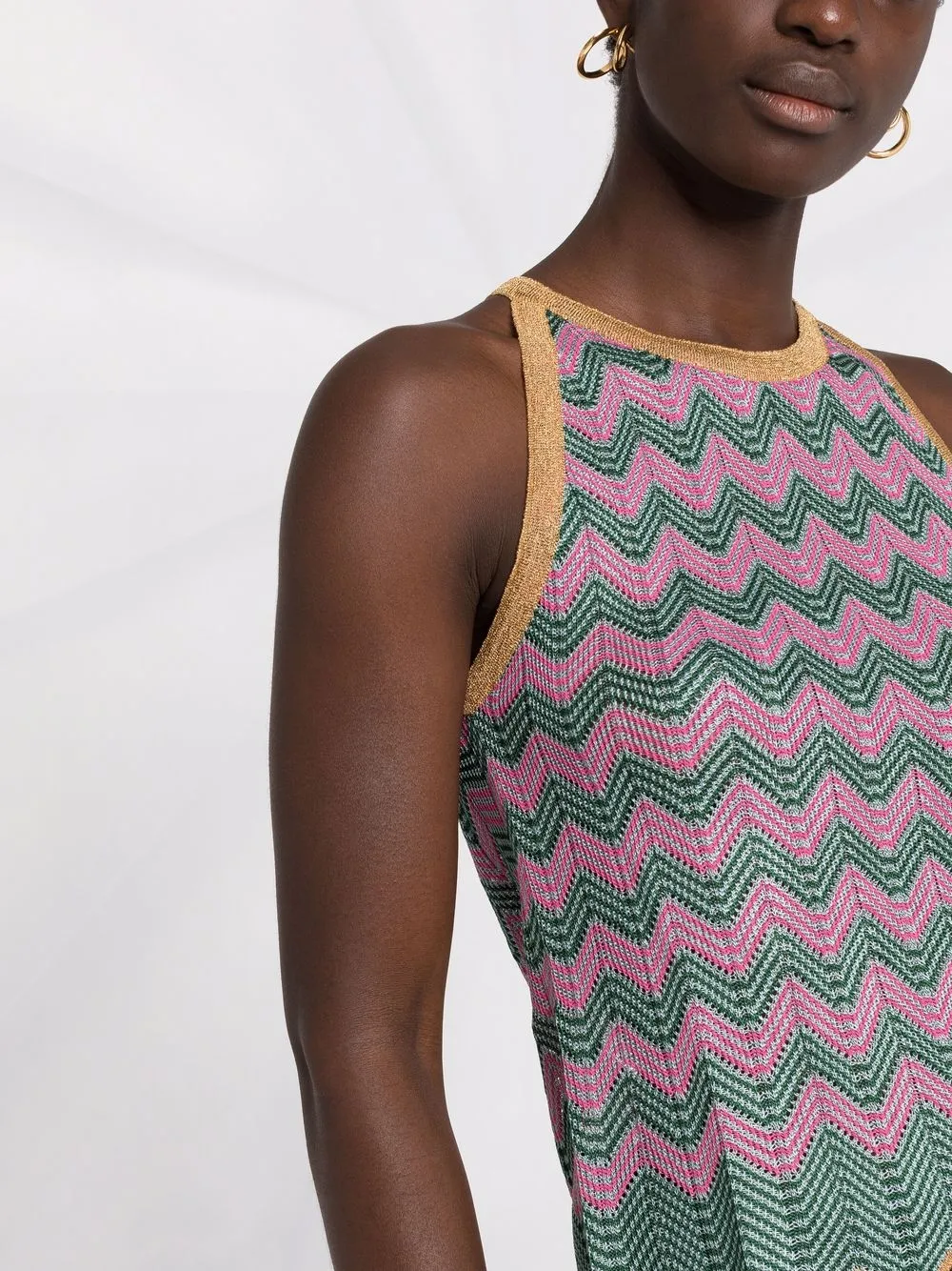 фото M missoni топ с узором зигзаг