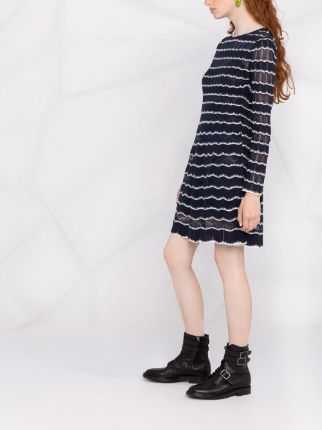 striped knitted mini dress展示图