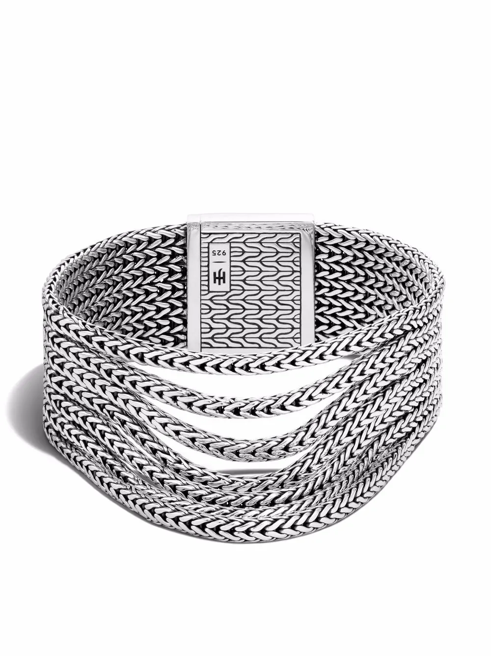 

John Hardy silver Classic Chain multi-row bracelet