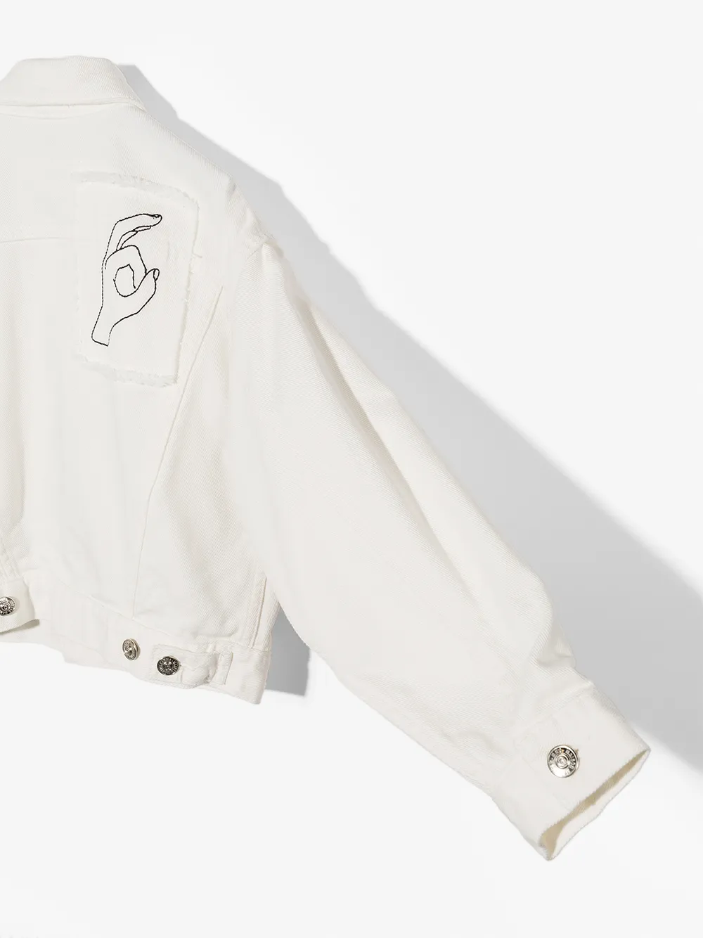 фото Mm6 maison margiela kids джинсовая куртка с вышитым логотипом