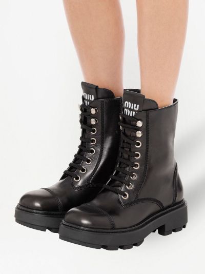 ankle length combat boots