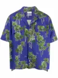 RHUDE palm-tree print ""Green"" shirt - Blue