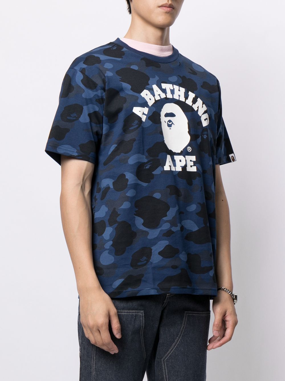 фото A bathing ape® футболка ape head с камуфляжным принтом