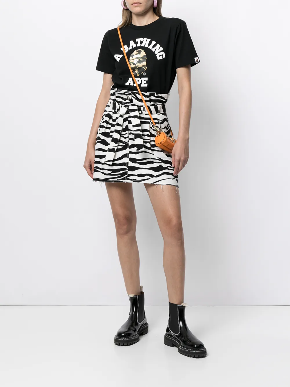 фото A bathing ape® футболка с принтом camo college