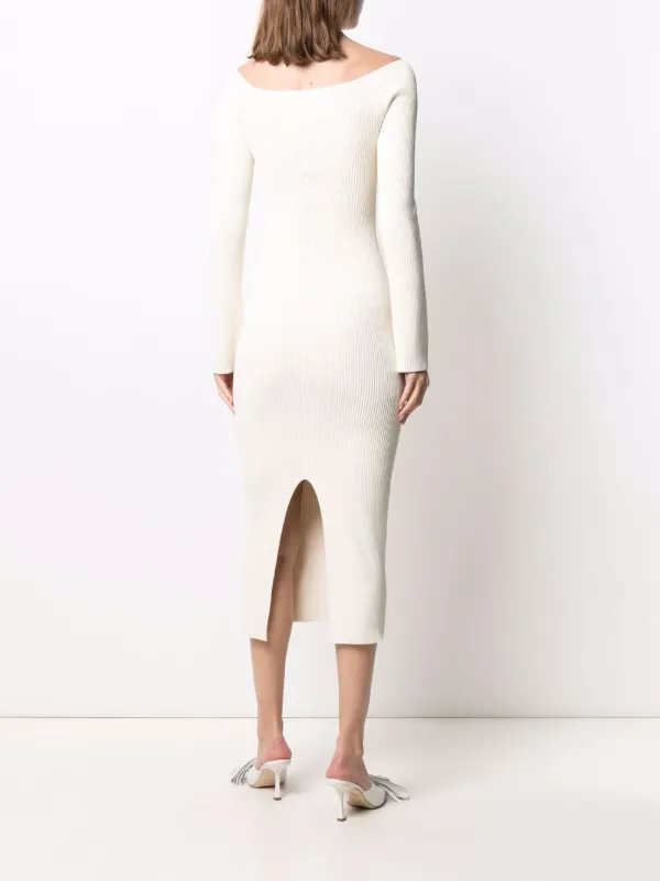 White rib hot sale knit dress