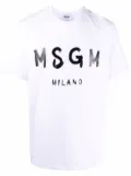 MSGM logo-print cotton T-shirt - White