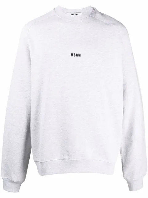 MSGM logo-print cotton sweatshirt