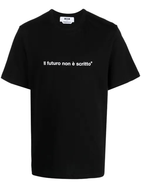 MSGM slogan-print cotton T-Shirt 
