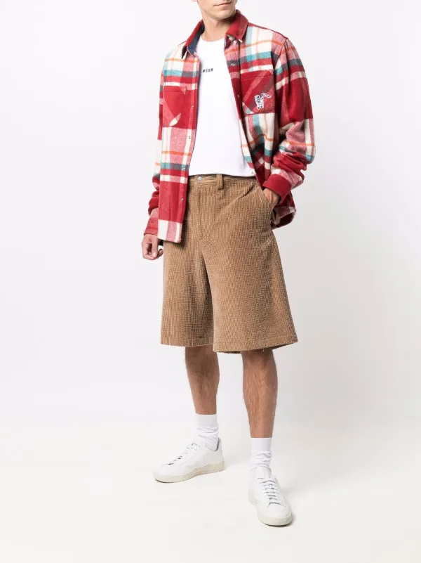MSGM COTTON PRINTED SHIRT SHORTS 上下　新品 MSGM logo-print Cotton T-shirt | White | FARFETCH SG