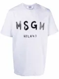 MSGM logo-print cotton T-shirt - Grey
