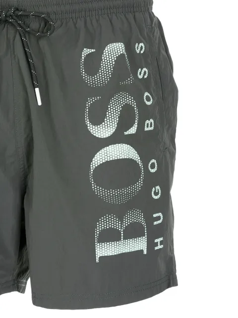 BOSS logo-print Swim Shorts - Farfetch