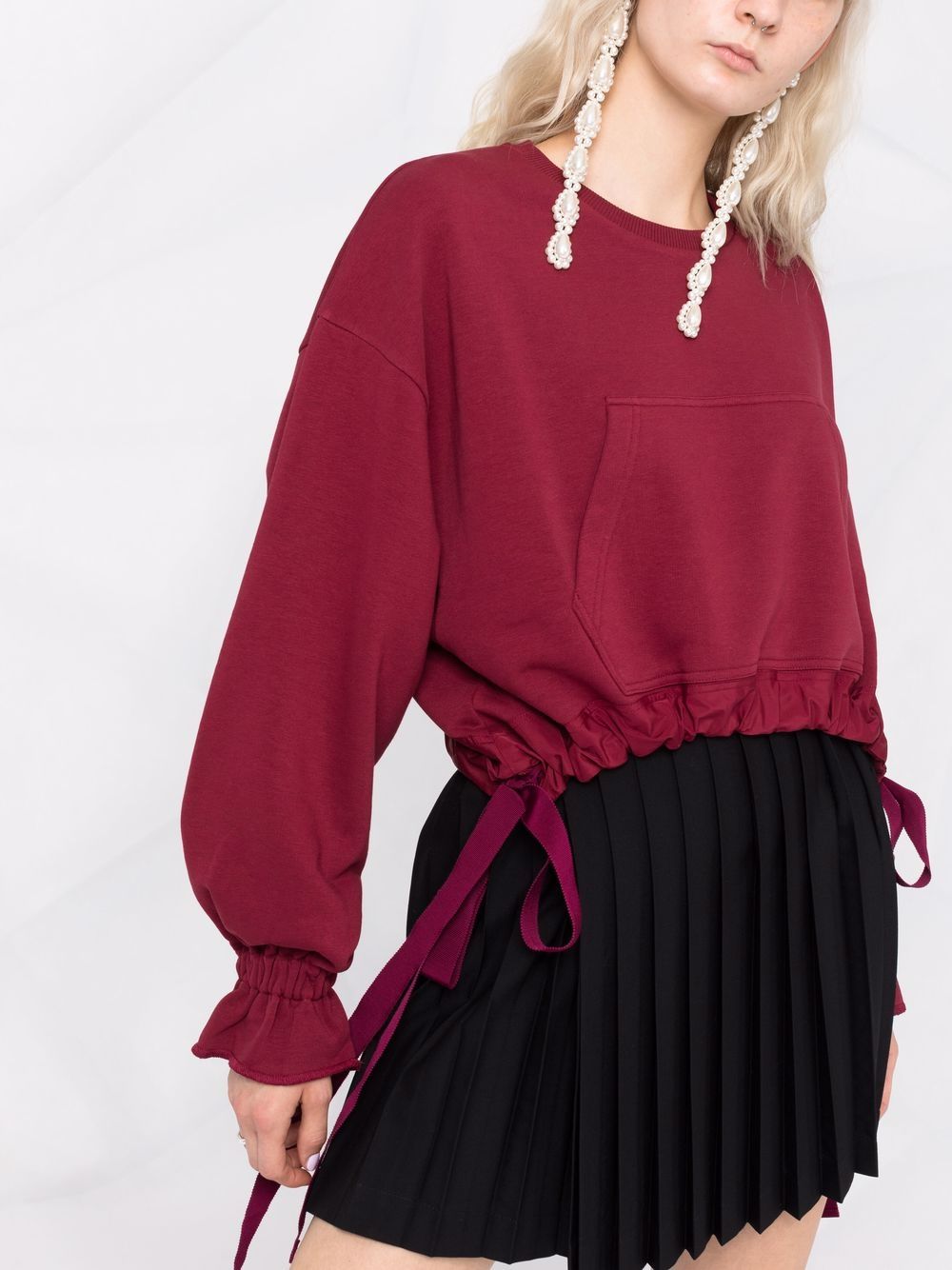 фото Red valentino gathered-detail long-sleeve blouse