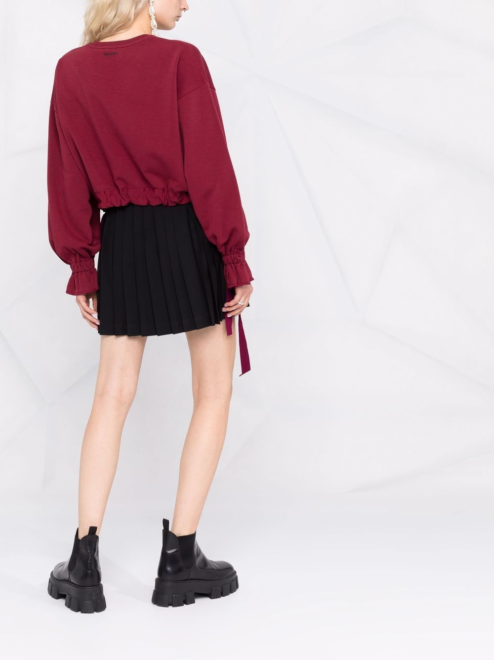 фото Red valentino gathered-detail long-sleeve blouse