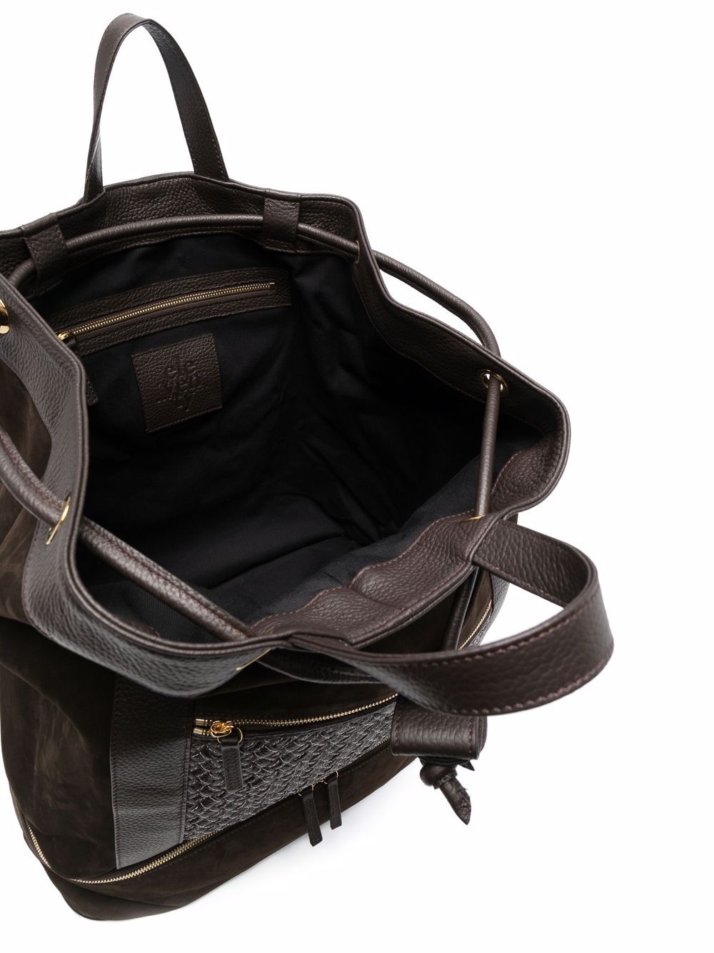 Eleventy Panelled Leather Backpack - Farfetch