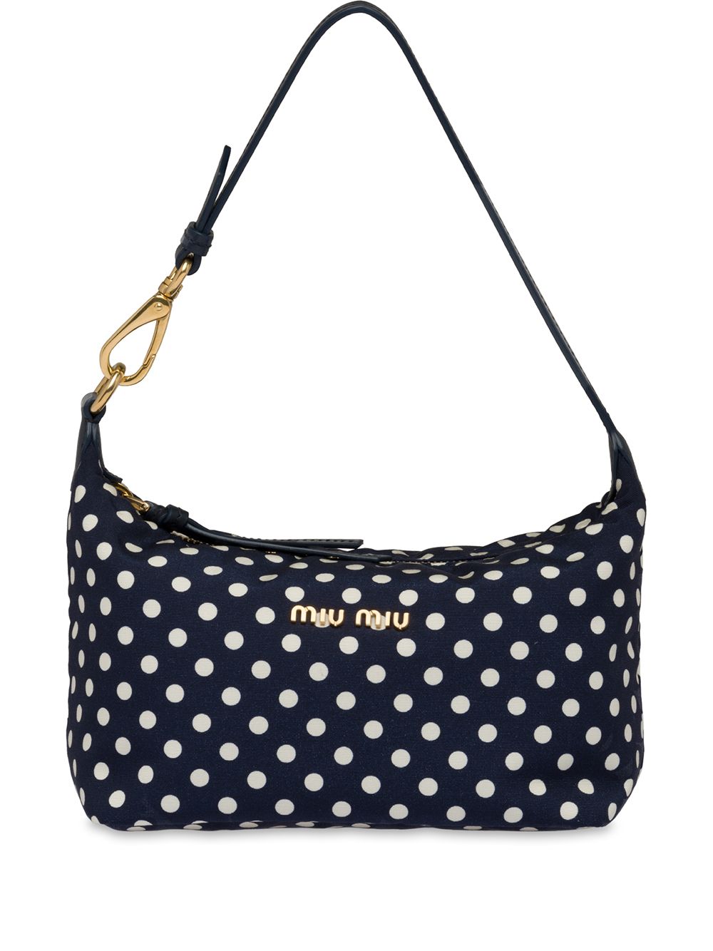 

Miu Miu Faille polka dot-print mini bag - Blue