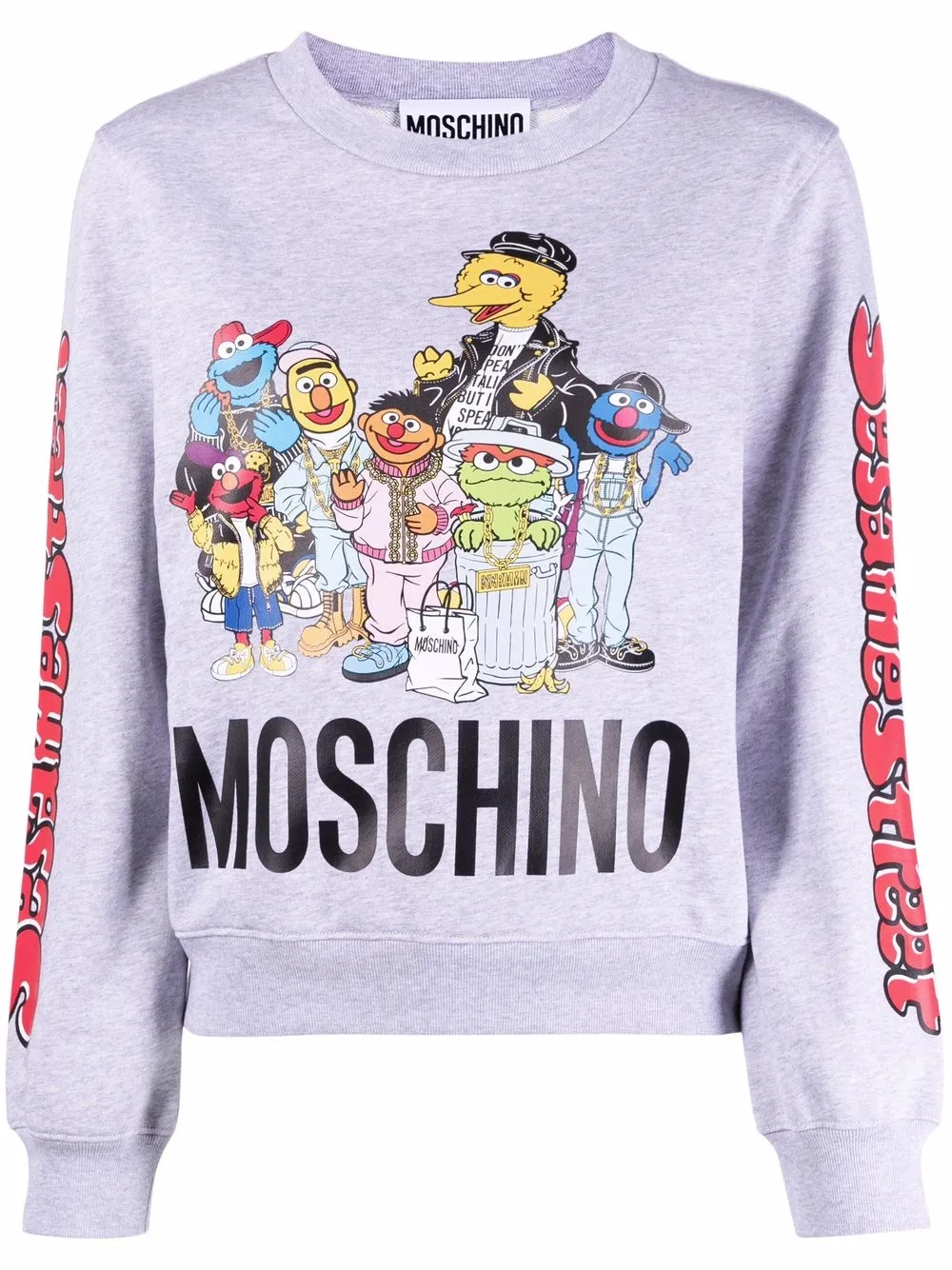 Image 1 of Moschino Sesame Street© logo-print sweatshirt