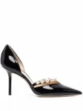Jimmy Choo Aurelie 85mm pearl-embellished pumps - Black