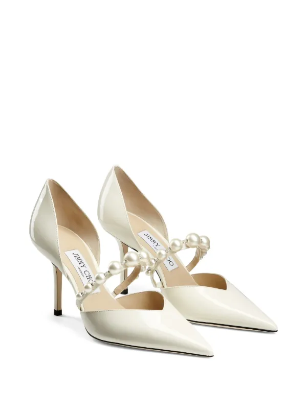 Jimmy Choo Aurelie Embellished Pumps | White | FARFETCH