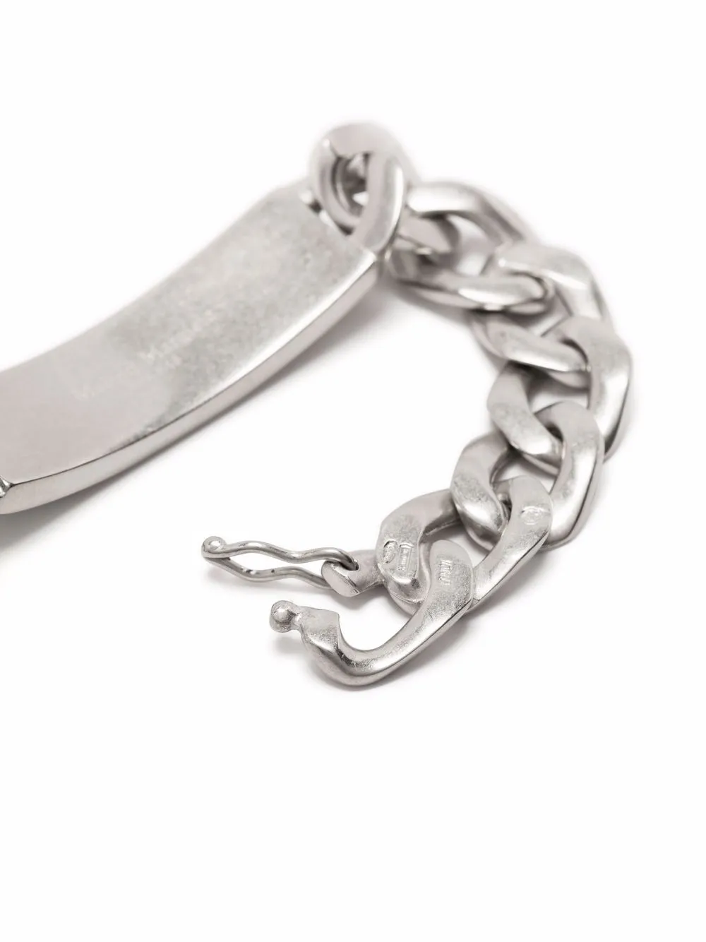 Shop Maison Margiela Chain Id Bracelet In Silber