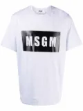 MSGM logo-print cotton T-shirt - Grey