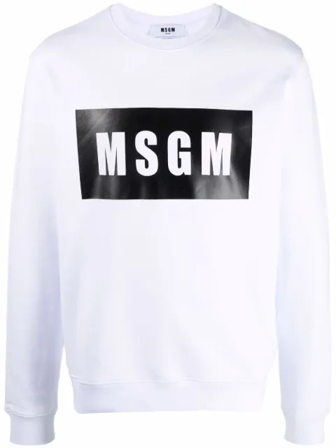 MSGM logo-print cotton sweatshirt 