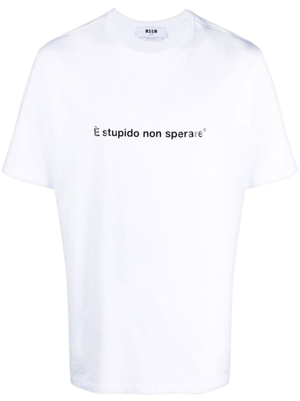 MSGM slogan-print cotton T-Shirt