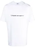 MSGM slogan-print cotton T-Shirt - White