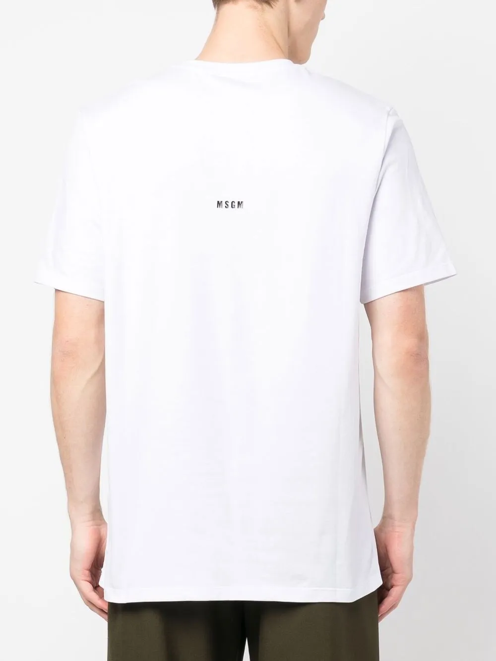 Msgm Slogan-print Cotton T-shirt In 白色