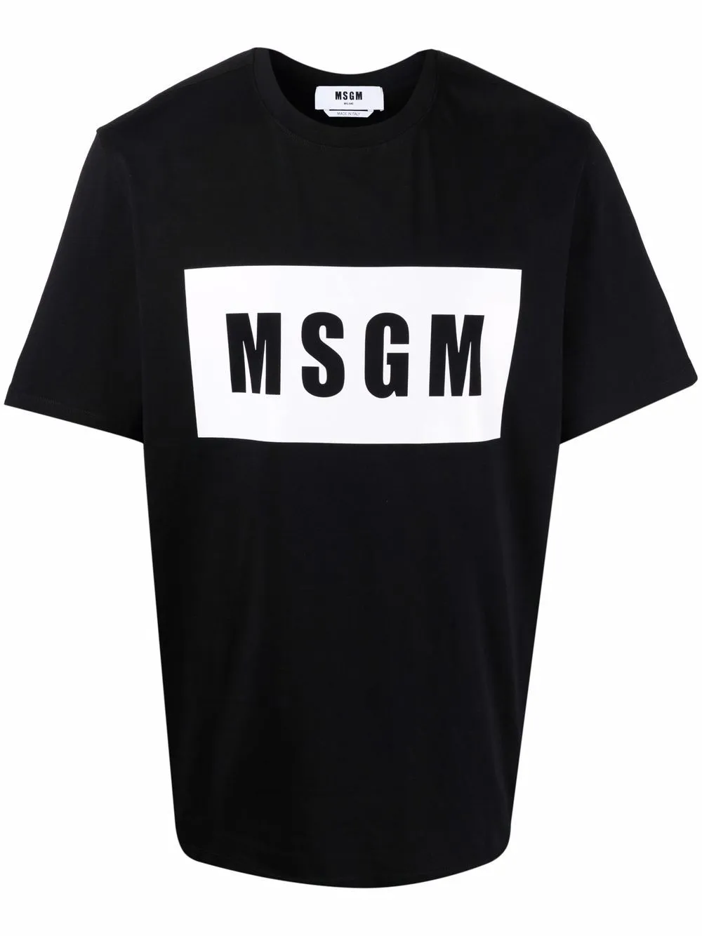 Msgm Printed Cotton T-shirt In Black