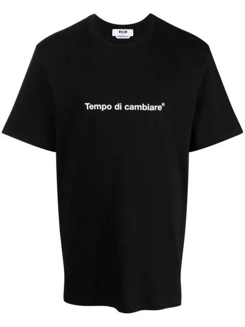MSGM slogan-print cotton T-Shirt 