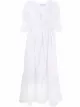 Image 1 of Self-Portrait floral lace-trimmed midi dress