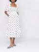 Image 2 of Self-Portrait polka-dot print midi dress
