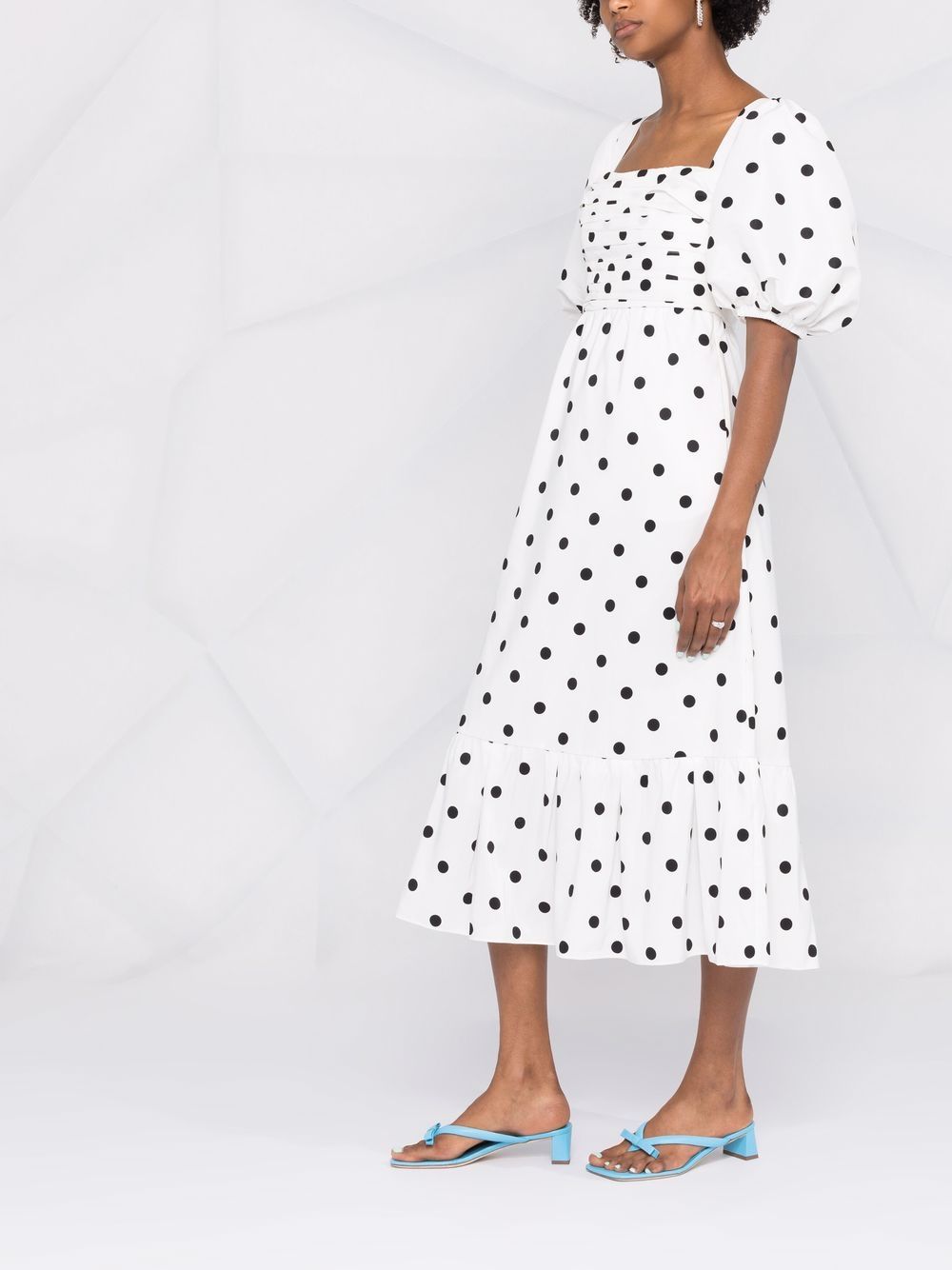 Self-Portrait polka-dot Print Midi Dress - Farfetch