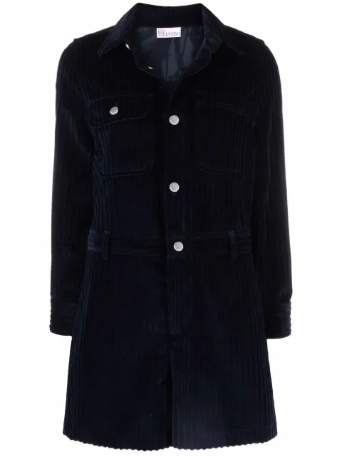RED Valentino long-sleeve corduroy minidress