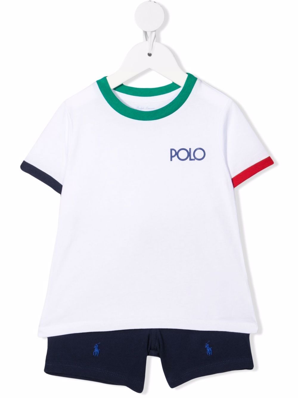 фото Ralph lauren kids комплект из футболки и шортов с логотипом