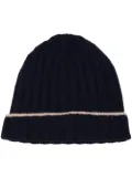Brunello Cucinelli ribbed-knit cashmere beanie - Blue