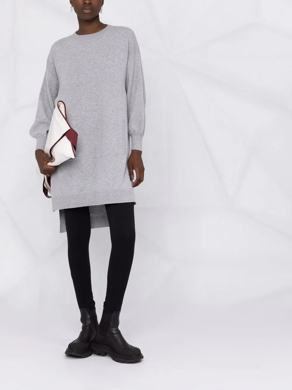 Alberta Ferretti Trui met verlaagde schouders Grijs