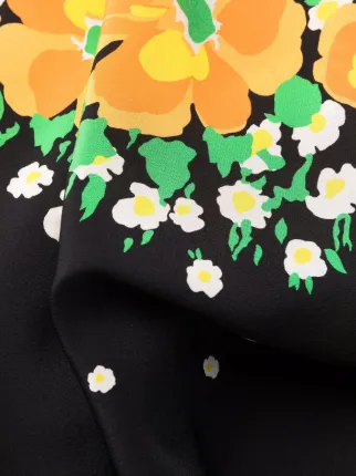 floral print silk dress展示图