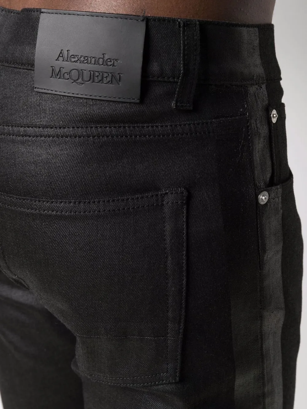 фото Alexander mcqueen джинсы скинни с контрастными полосками