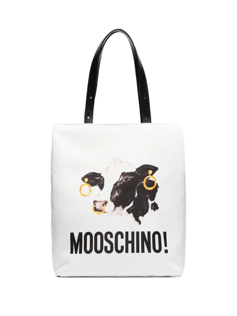 Moschino cow-print  nylon tote bag