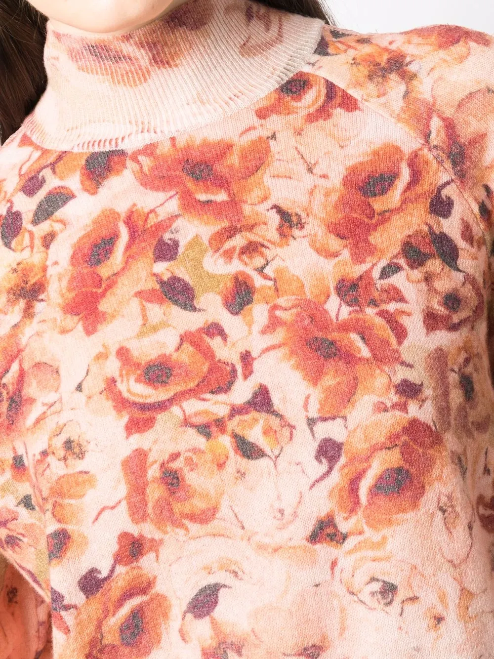 Alberta Ferretti Trui met bloemenprint Beige